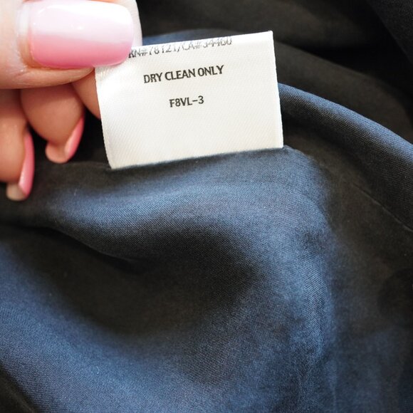 Eileen Fisher Black Velvet Button Front Jacket Small Silk Blend Lined - Picture 10 of 12